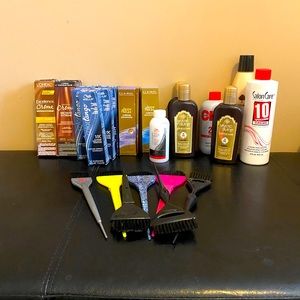 Lot of Hair Color, Developer, and Accessories
